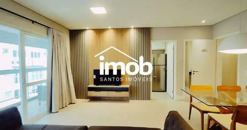 Apartamento flat para alugar, lazer completo - gonzaga, santos/sp