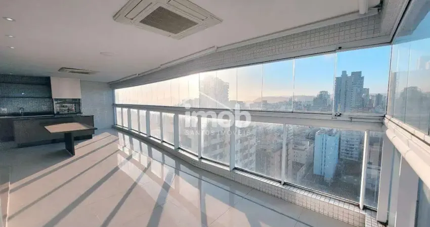 Apartamento alto padrão com 4 suítes e terraço gourmet – manihi residencial, aparecida – santos/sp