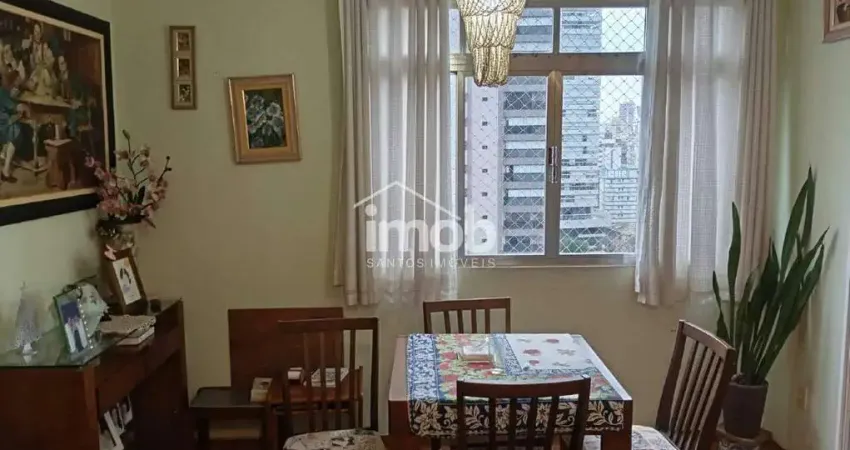 Apartamento no bairro da aparecida – 2 quartos, frente, andar alto, próximo ao praiamar shopping, sesc e à praia