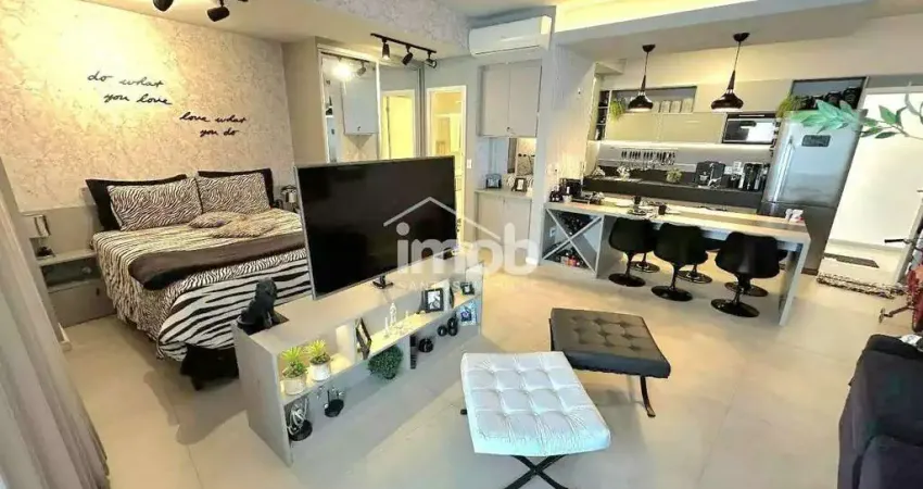 Studio frente ao mar na pompéia – alto padrão e lazer completo