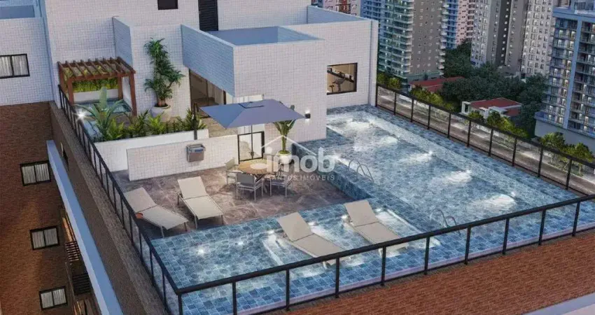 Apartamento garden à venda, 2 quartos, 1 suíte, 1 vaga, marapé - santos/sp