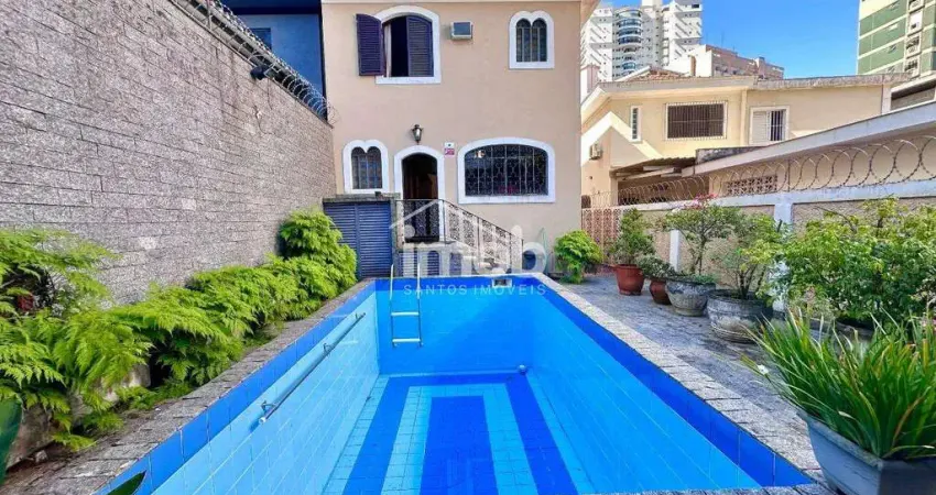 Sobrado com suíte, piscina e churrasqueira - josé menino, santos/sp