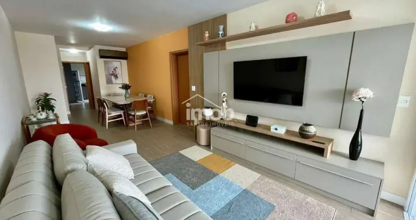 Apartamento vista mar com 3 suítes no boqueirão em santos/sp