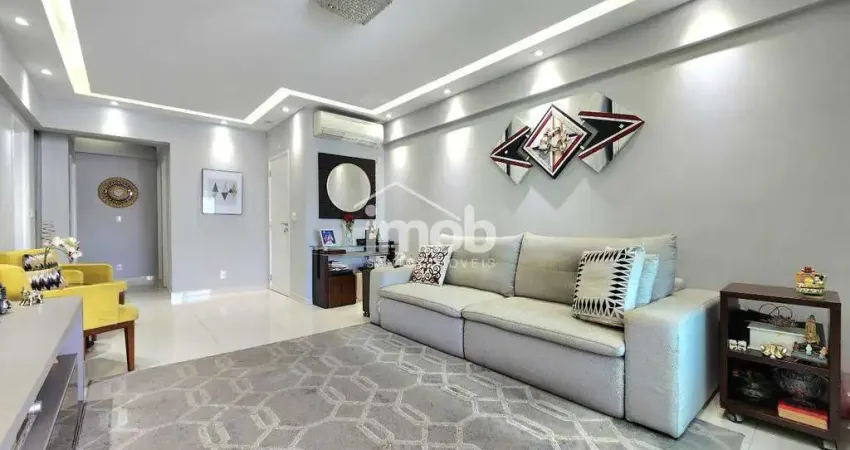 Apartamento de alto padrão no ville de france, 2 suítes, 129 m², aparecida – santos/sp