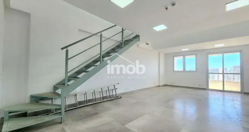 Sala comercial duplex para locação no the blue office mall – vila mathias, santos/sp | 68 m², 2 vagas