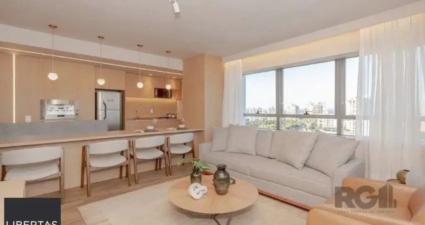 Apto de 1 dormitório com 60m² pronto para morar com 2 vagas e vista panorâmica