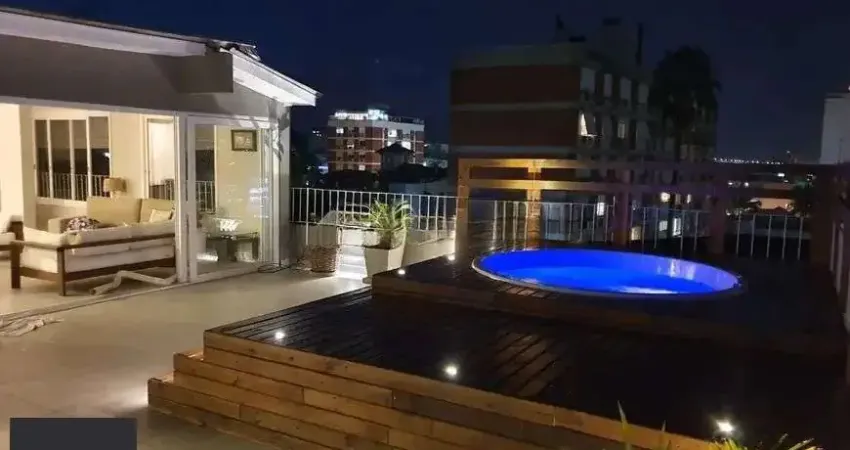 Cobertura 3 quartos, 235² privativos, com piscina, no moinhos de vento