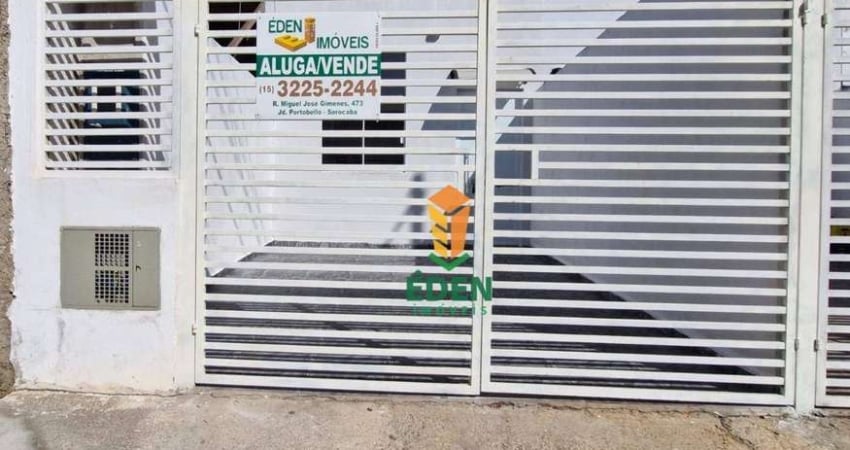 Casa com 2 quartos, 1 banheiro, garagem descoberta para 1 carro, à Venda ou Locação na Rua Rene Pisaneschi, Jardim Nathalia, Sorocaba/SP