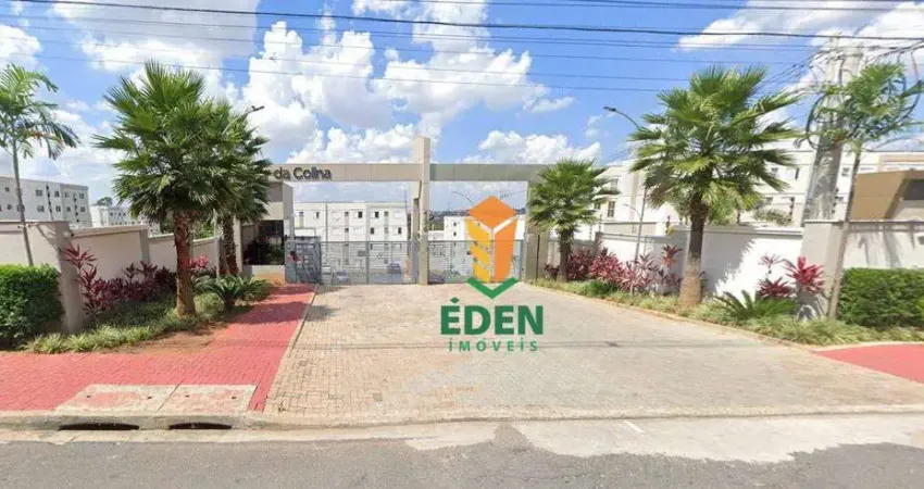 Apartamento com 2 quartos, 1 banheiro, 1 vaga de garegem descoberta, para Locação no Condomínio Solar da Colina, Caguaçu, Sorocaba/SP