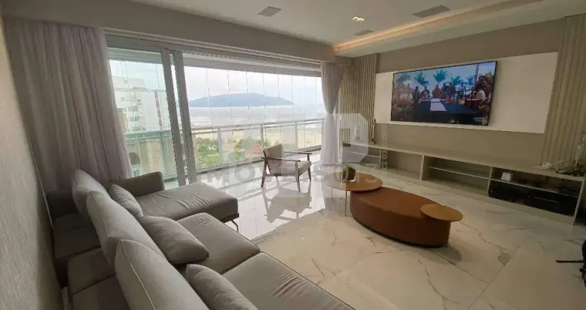 Apartamento de 132m² com 2 suítes, vista mar e mobiliado – venda em pompéia, santos