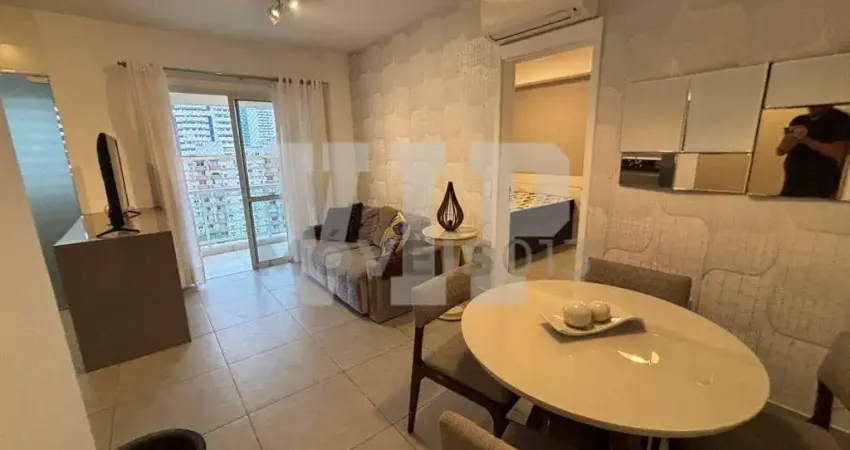 Apartamento moderno e totalmente mobiliado – 47m² | 1 dormitório suíte | boqueirão – santos