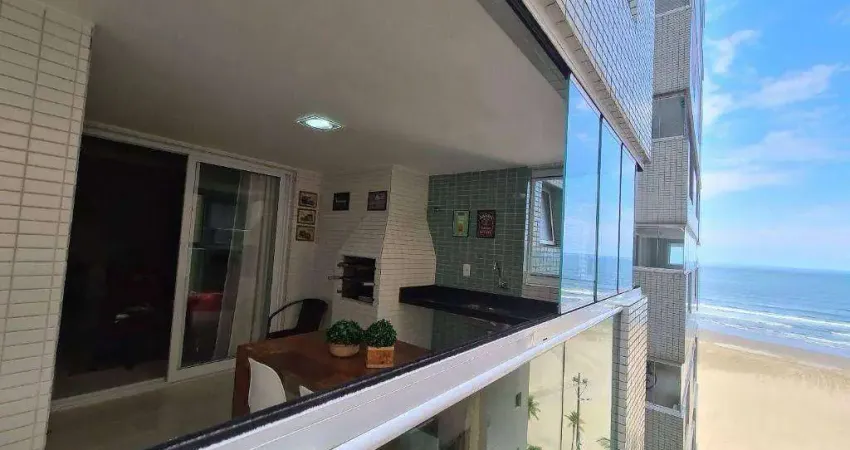 Apartamento vista mar com 2 quartos na aviação em praia grande/sp