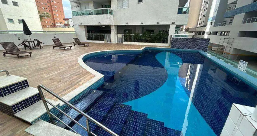 Apartamento mobiliado com sacada gourmet e lazer completo no ocian – praia grande