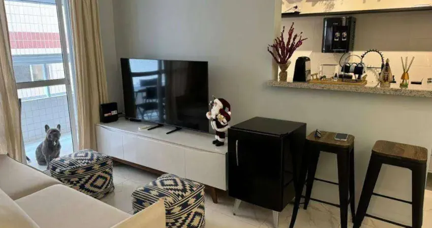 Apartamento mobiliado com 2 quartos para locação no caiçara – praia grande