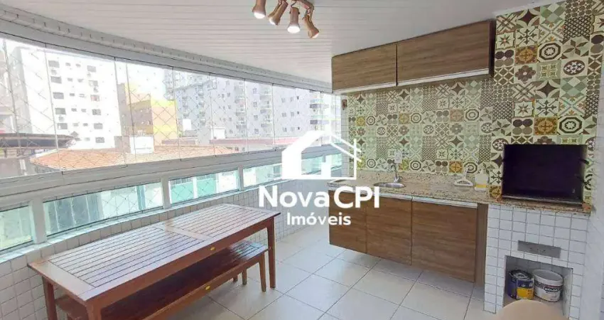 Apartamento mobiliado com sacada gourmet na guilhermina – 3 quartos lazer completo e a 300m da praia