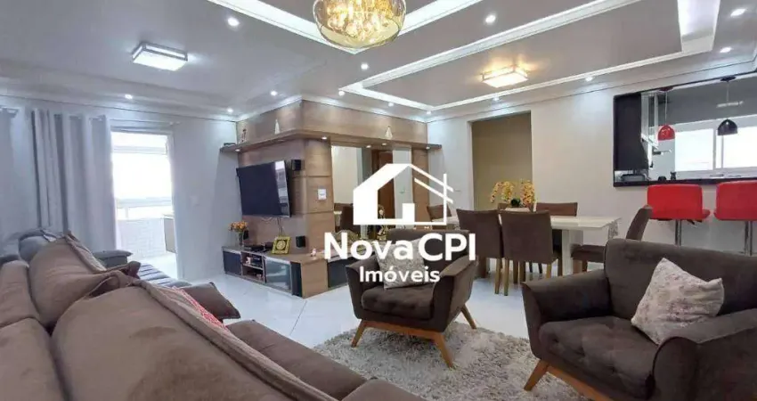 Apartamento mobiliado com sacada gourmet na guilhermina – 3 quartos lazer completo e a 300m da praia