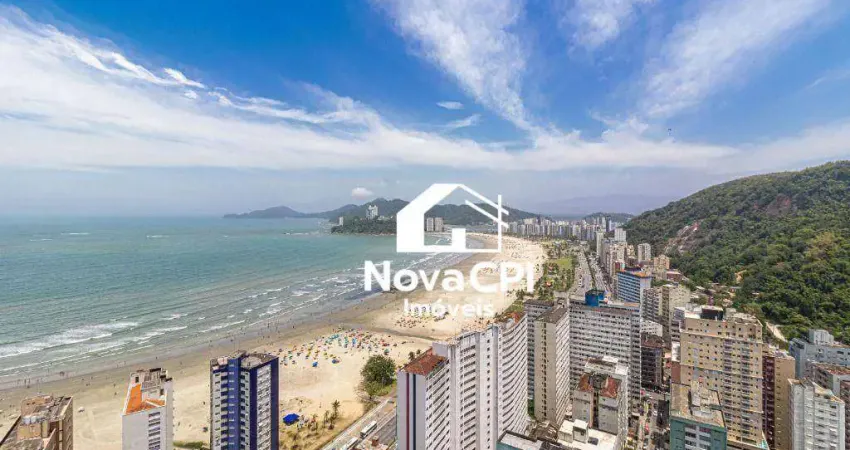 Cobertura frente total para o mar à venda no enseada das orquídeas, em santos