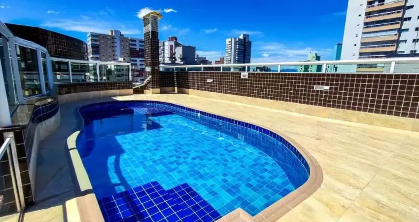 Apartamento para locação na guilhermina a 200 metros da praia com piscina