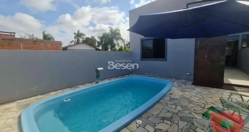 IMÓVEL EM ALVENARIA, COM PISCINA E CHURRASQUEIRA NO BALN. CAMBIJU, MEDINDO APROX. 75,00M², TERRENO DE 180,00M², CONTENDO 03 QUARTOS (01 SUÍTE) .