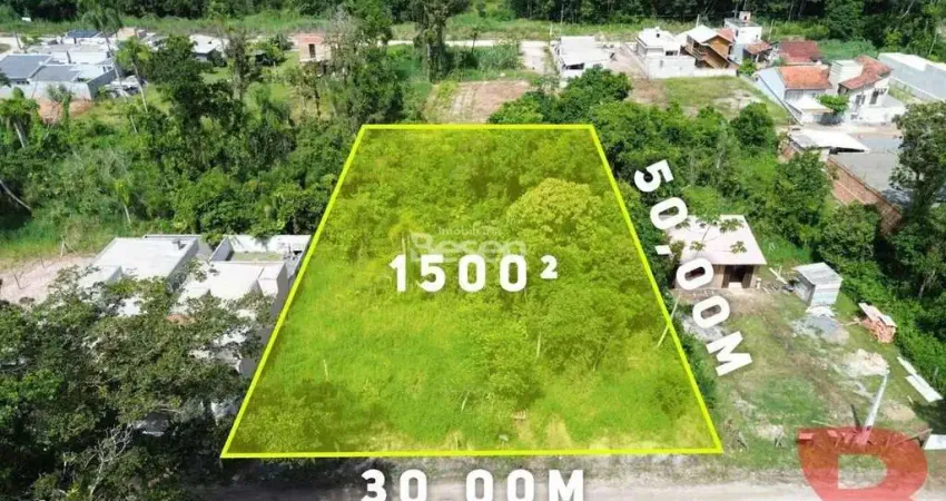 ÁREA DE 1.500,00m², NO BALNEÁRIO PAESE EM ITAPOÁ, PROXIMO A PRAIA E A POUCOS METROS DO RIVEIRA SANTA MARIA