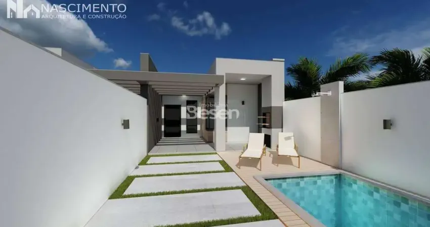 Casa moderna  com piscina, 03  quartos (01 suíte), boa localização