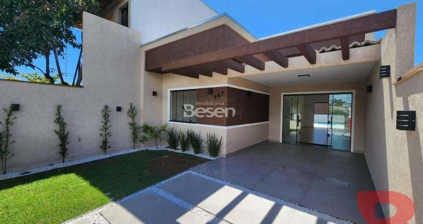 CASA NOVA, NO BAIRRO RAINHA, COM 3 DORMITÓRIOS (SENDO 1 SUÍTE) EM EXCELENTE REGIÃO, COM PISCINA