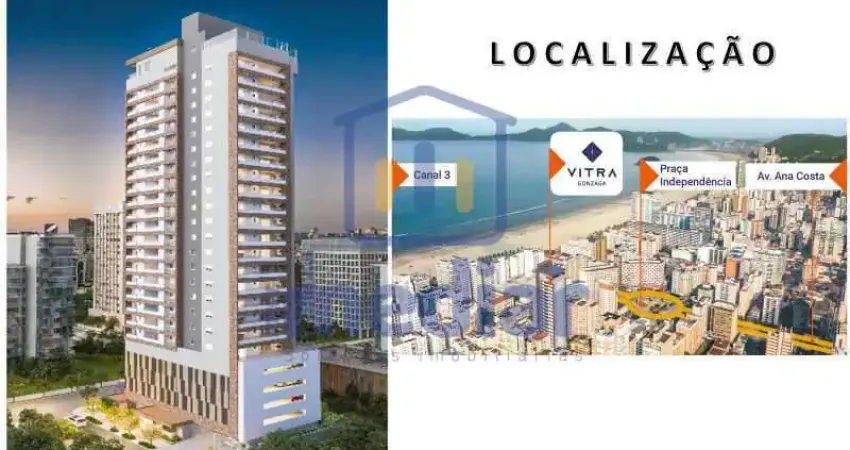 Apartamento com 3 quartos à venda na Rua Carlos Afonseca, Gonzaga, Santos