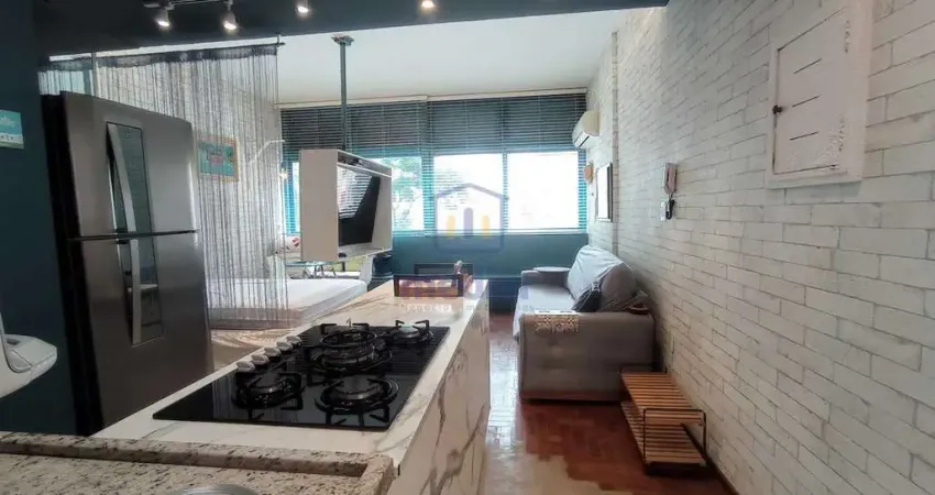 Apartamento tipo Kitnet mobiliada e moderna à venda em Santos, no bairro Boqueirão.