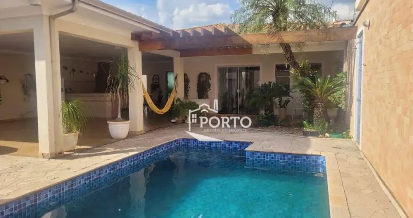 Casa com 3 dormitório sendo 1 suíte, mais um quarto de empregada, ar condicionado, piscina, à venda, 242 m² - Nova Piracicaba - Piracicaba/SP