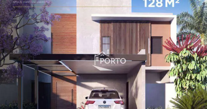 Casa com 3 dormitórios à venda, 128 m² - reserva jequitibá - piracicaba/sp