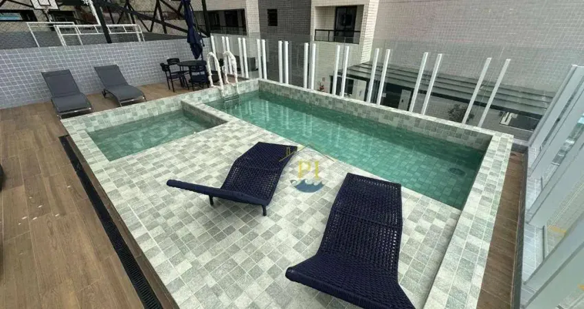 Apartamento com 1 dormitório à venda, 74 m² por r$ 365.000,00 - vilamar - praia grande/sp