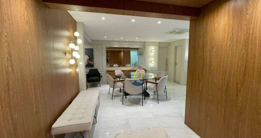 Apartamento para alugar, 161 m² por R$ 9.800,00/mês - Tupi - Praia Grande/SP