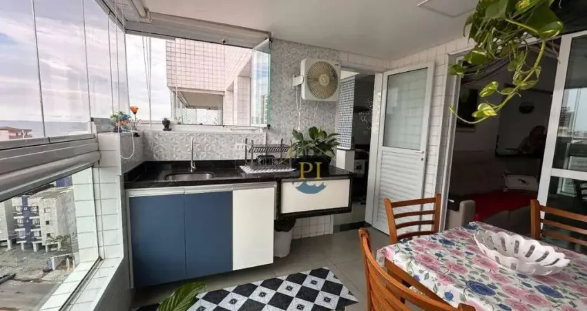 Apartamento com 2 dormitórios à venda, 74 m² por r$ 600.000 - vilamar - praia grande/sp