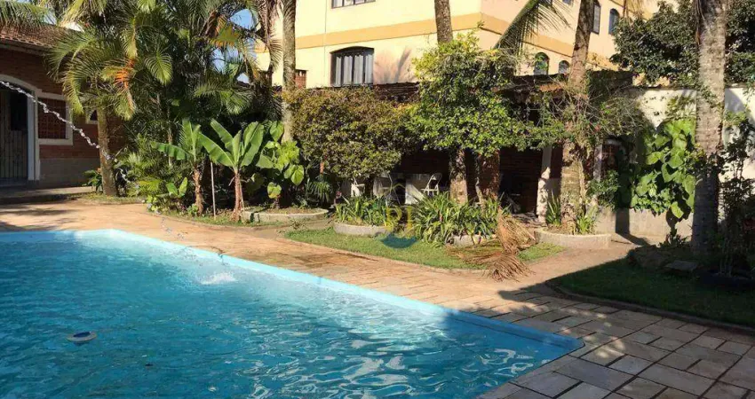 Casa com 4 dormitórios para alugar, 300 m² por r$ 7.000,00/mês - vila caiçara - praia grande/sp