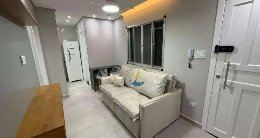 Apartamento com 1 dormitório à venda, 35 m² por r$ 300.000 - canto do forte - praia grande/sp