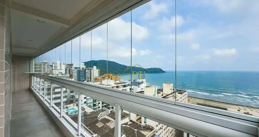 Apartamento com 3 dormitórios à venda, 130 m² por r$ 2.200.000 - canto do forte - praia grande/sp