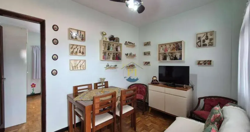 Apartamento com 1 dormitório à venda, 46 m² por r$ 220.000 - aviação - praia grande/sp