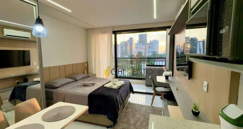 Apartamento com 1 dormitório, 30 m² - venda por r$ 499.000,00 ou aluguel por r$ 4.050,00/mês - vila regente feijó - são paulo/sp
