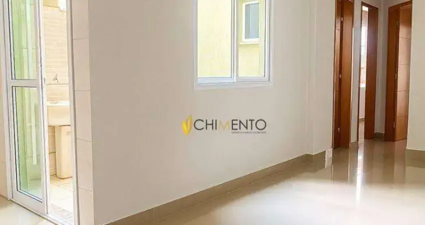 Apartamento com 2 dormitórios à venda, 57 m² por r$ 304.000,00 - vila tibiriçá - santo andré/sp