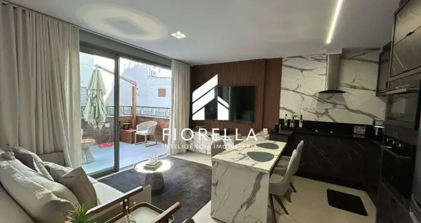 Apartamento de 01 dormitório garden, porteira fechada, 60,49, à venda, estreito em florianópolis/sc