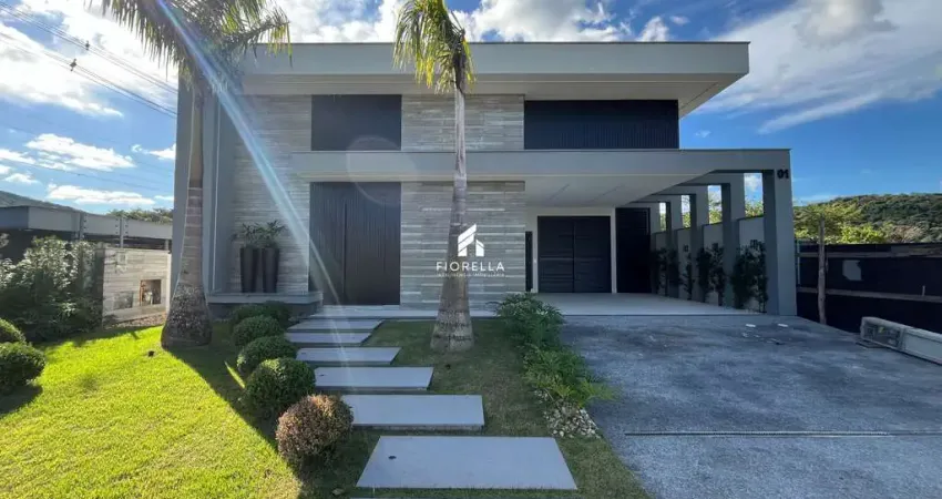 Casa térrea com piscina no condomínio fechado reserva da pedra - pedra branca, palhoça/sc
