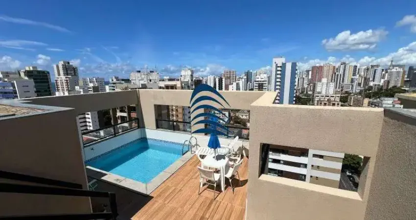 Cobertura Vista Mar Pituba com 04 pavimentos e 211m² no Residencial Rio Branco - 3 suítes - Norte Sul - Bem ventilado