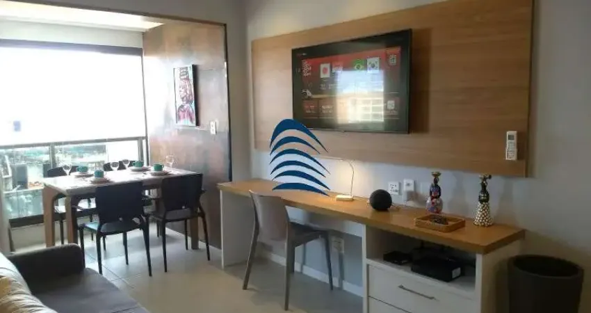 Apartamento quarto e sala no Condomínio 535 Barra, vista mar, 51m2, bem ventilado, porteira fechada, 01 banheiro, 01 vaga de garagem.
