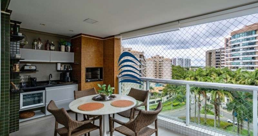 Forest Ville - Alphaville I, apartamento com 3 suítes, sendo a Master com closet, sala ampla, lavabo, varanda gourmet com churrasqueira a carvão.