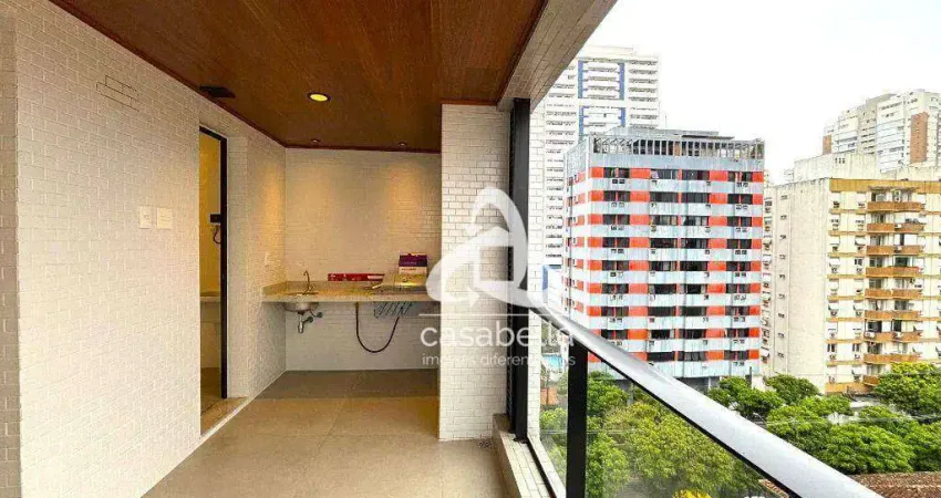 Apartamento com 1 dormitório à venda, 54 m² por R$ 695.000,00 - Boqueirão - Santos/SP