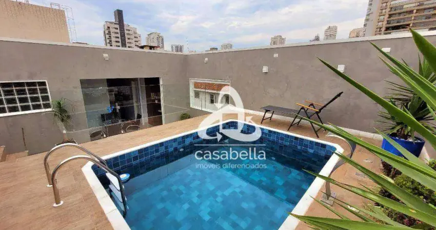 Cobertura com 3 dormitórios à venda, 180 m² por R$ 1.550.000,00 - Boqueirão - Santos/SP