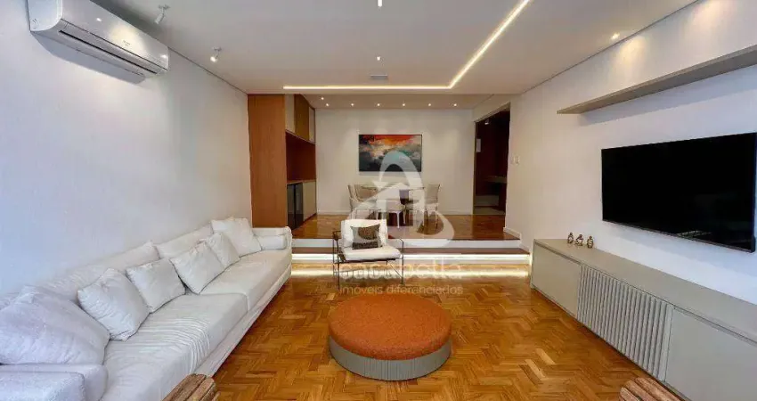 Apartamento com 3 dormitórios à venda, 166 m² por r$ 2.050.000,00 - pompéia - santos/sp