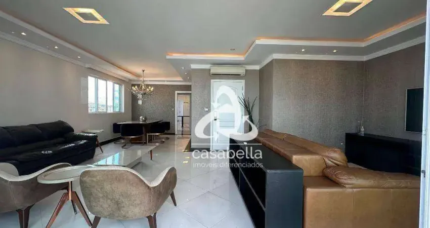 Apartamento com 3 dormitórios para alugar, 198 m² por r$ 16.000,02/ano - gonzaga - santos/sp