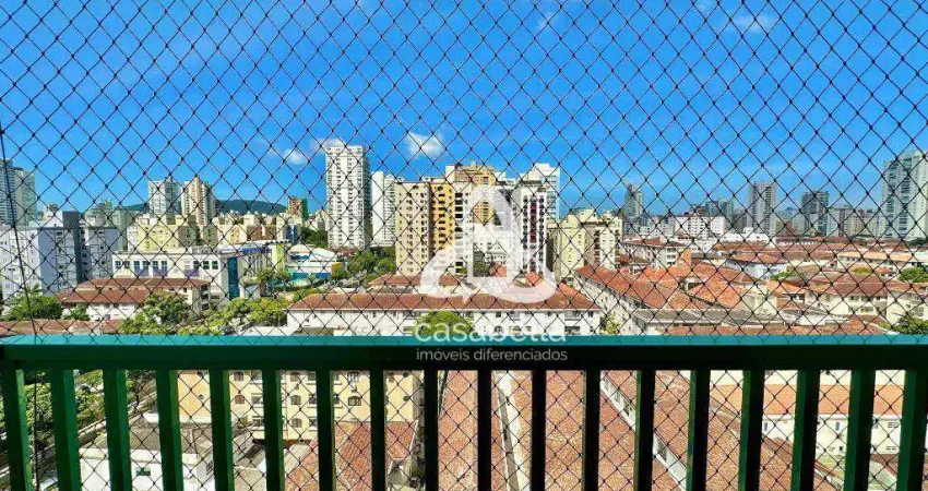 Apartamento com 3 dormitórios à venda, 120 m² por r$ 860.000,00 - embaré - santos/sp