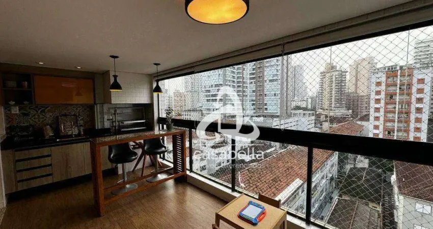 Apartamento com 2 dormitórios à venda, 97 m² por R$ 1.300.000,00 - Gonzaga - Santos/SP